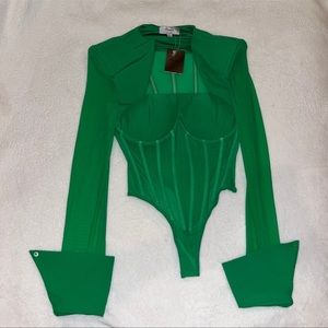 Hanifa Isani Bodysuit Green